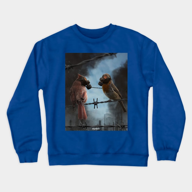 Bird mask Crewneck Sweatshirt by sidomatic